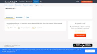 
                            13. Acerca de Megatrans S.A. - CompuTrabajo Argentina