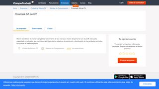 
                            7. Acerca de Prosmark SA de CV - CompuTrabajo México