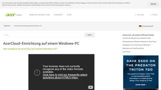 
                            1. AcerCloud-Einrichtung auf einem Windows-PC