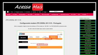 
                            12. Acessa Mais : ZTE ZXDSL 831 II V3