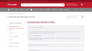 
                            4. Acessando minha conta - Central de Atendimento | Loja Mueller