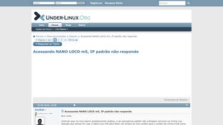 
                            7. Acessando NANO LOCO m5, IP padrão não responde - Under Linux