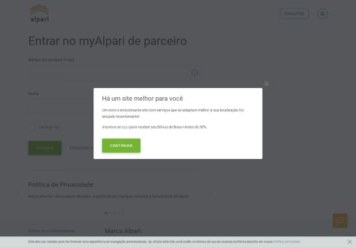 
                            2. Acessar a conta de seu Parceiro - Alpari