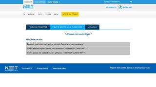 
                            4. Acessar com outro login - Ajuda Site Oficial da NET