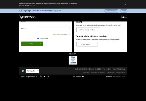 
                            12. Acessar Conta | Nespresso Club On-line