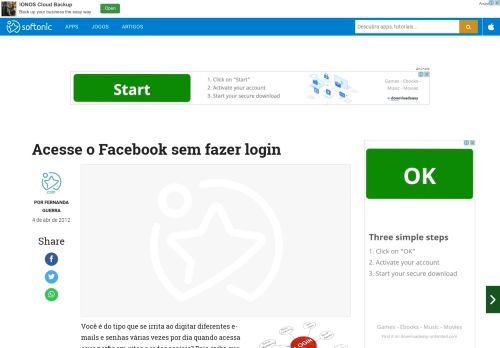 
                            7. Acesse o Facebook sem fazer login - Softonic