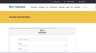 
                            3. Acesse sua Inscrição – FADIVALE