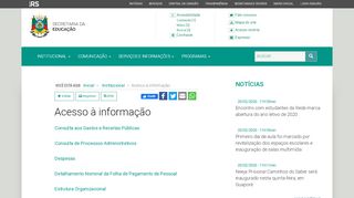 
                            9. Acesso à informação - Secretaria da Educação