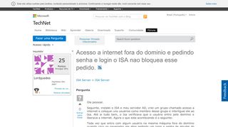 
                            9. Acesso a internet fora do dominio e pedindo senha e login o ISA ...