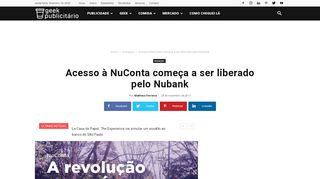
                            11. Acesso à NuConta começa a ser liberado pelo Nubank - Geek ...