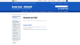 
                            3. Acesso ao EaD — Rede EaD - SENASP