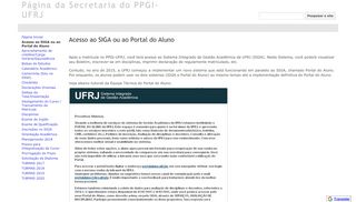 
                            8. Acesso ao SIGA ou ao Portal do Aluno - Página da Secretaria do PPGI ...