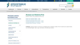 
                            10. Acesso ao Sistema PJe — TRT - MG