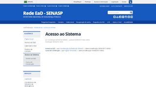 
                            4. Acesso ao Sistema — Rede EaD - SENASP