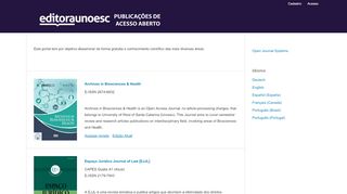 
                            5. Acesso - Editora Unoesc