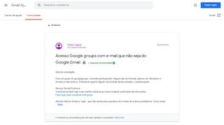 
                            10. Acesso Google groups com e-mail que não seja do Google.Gmail ...