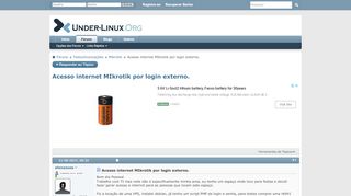 
                            10. Acesso internet MIkrotik por login externo. - Under Linux