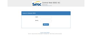
                            6. Acesso Operador SESC - Sistemas SESC WEB - Sesc-SC