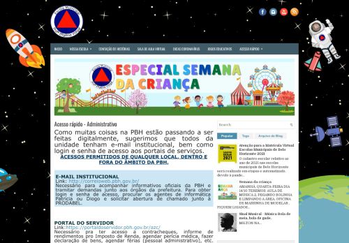 
                            8. Acesso rápido - Administrativo ~ Escola Municipal Professora Efigênia ...