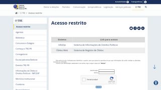 
                            8. Acesso restrito — Tribunal Regional Eleitoral do Paraná