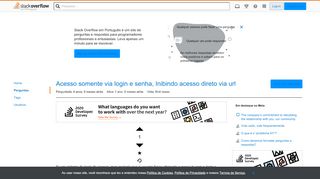 
                            1. Acesso somente via login e senha, Inibindo acesso direto via url ...