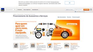 
                            5. Acessórios e Serviços - Financiamentos de Veículos | Itaú