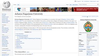 
                            11. Acharya Nagarjuna University - Wikipedia