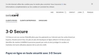 
                            7. Achats en ligne sûrs avec 3-D Secure – Services – Swisscard AECS