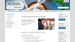 
                            1. ACHEMA online - Aussteller und Produkte