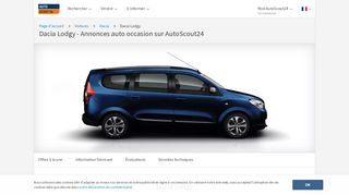 
                            10. Acheter une Dacia Lodgy d'occasion sur AutoScout24.fr