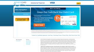 
                            2. AchieveCard: Prepaid Debit Cards | Visa Prepaid Cards