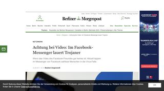 
                            8. Achtung bei Video: Im Facebook-Messenger lauert Trojaner ...