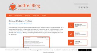 
                            8. Achtung: Postbank Phishing - Blog botfrei