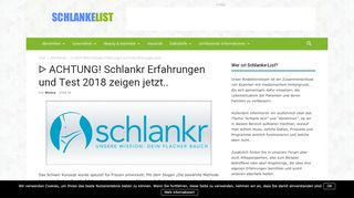 
                            6. ᐅ ACHTUNG! Schlankr Erfahrungen und Test 2018 zeigen jetzt..