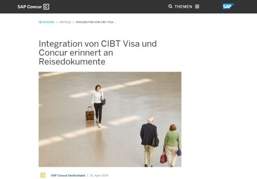 
                            9. Achtung, Visumspflicht! Neue Integration von CIBT Visa und Concur ...