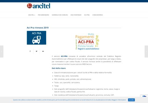 
                            5. Aci Pra rinnovo 2019 – La società di servizi per i Comuni dell ... - Ancitel