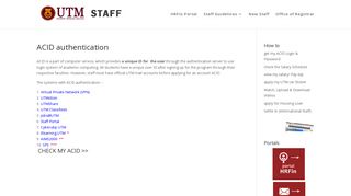
                            12. ACID authentication | Staff - UTM