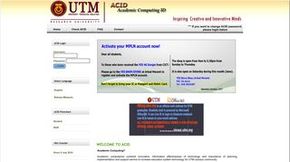 
                            9. ACID Login - Academic Computing ID UTM