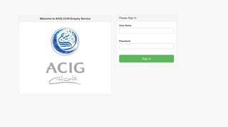 
                            1. ACIG - CCHI Enquiry Service