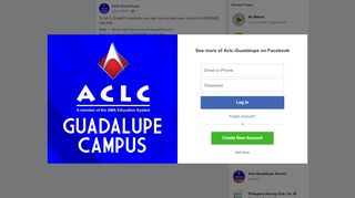 
                            10. Aclc-Guadalupe - To all to Grade12 students you may now ...