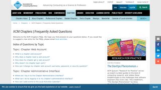 
                            8. ACM Chapters | Frequently Asked Questions