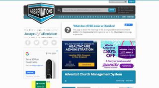 
                            6. ACMS - Adventist Church Management System - Abbreviations.com