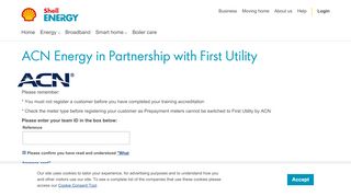 
                            13. ACN landing page - First Utility