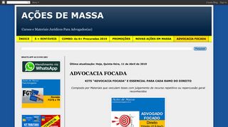 
                            8. AÇÕES DE MASSA: ADVOCACIA FOCADA