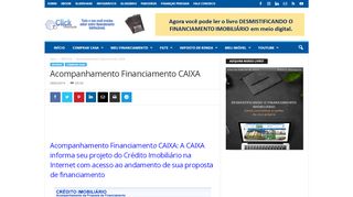 
                            9. Acompanhamento Financiamento CAIXA - Click Habitação