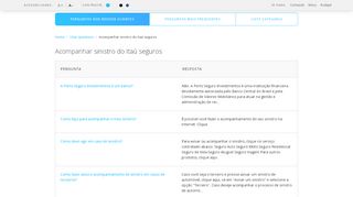 
                            4. Acompanhar sinistro do Itaú seguros - Perguntas mais frequentes