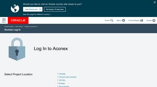 
                            4. Aconex Log In | Oracle Australia