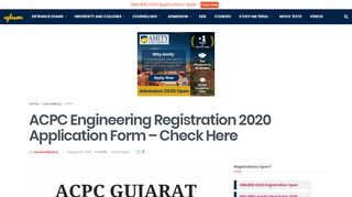 
                            5. ACPC Engineering Registration 2018 – Application Form | AglaSem ...