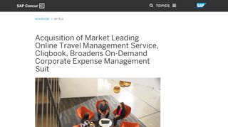 
                            6. Acquisition of Market Leading Online Travel Management ... - Concur