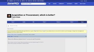 
                            8. Acquisition or Procurement, which is better? - Path of Exile Message ...